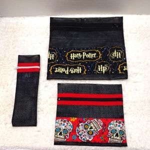 Mesh Storage Bags with Different Colors and Themes Lot of 3